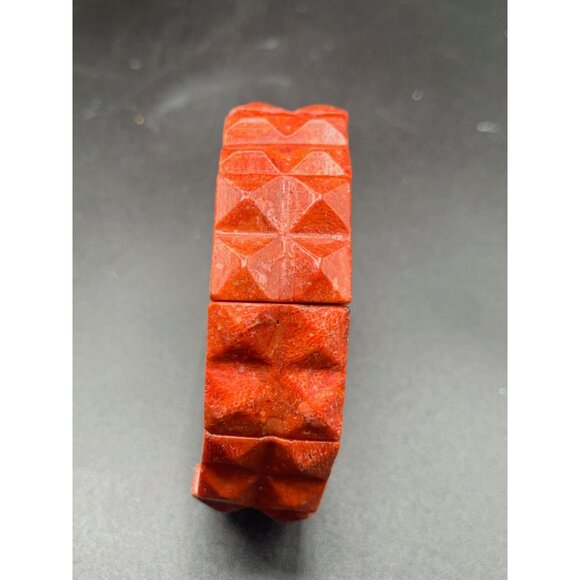 BARSE Coral Bracelet Apple Coral Sponge Coral Stretch Elastic Bracelet - Picture 5 of 6